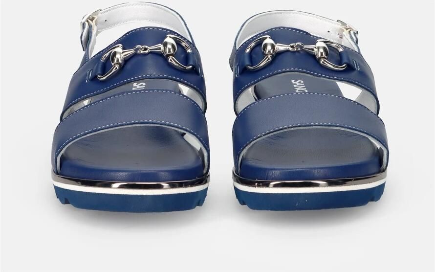 Sangiorgio Blauwe Leren Sandalen - Foto 1