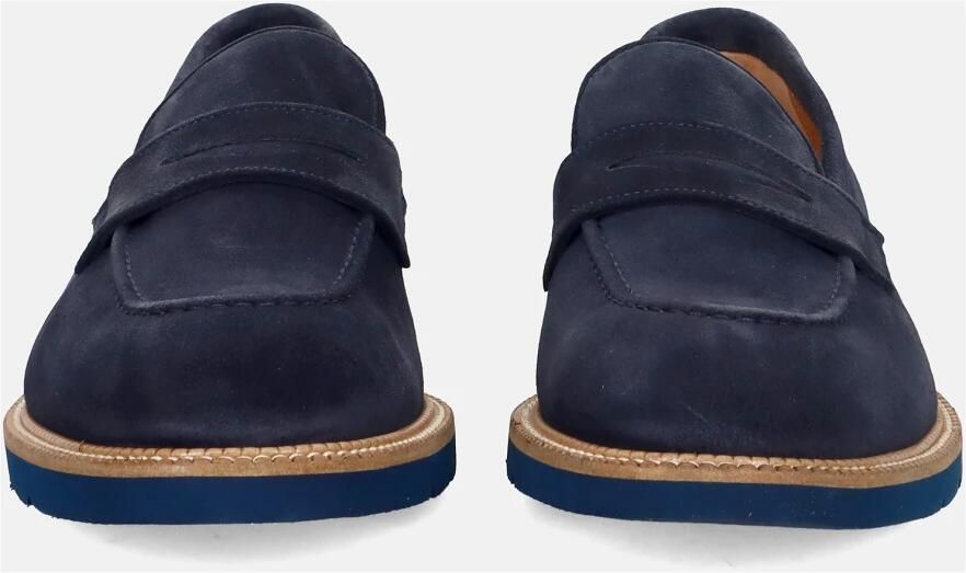 Sangiorgio Blauwe Suède Mocassin Schoen