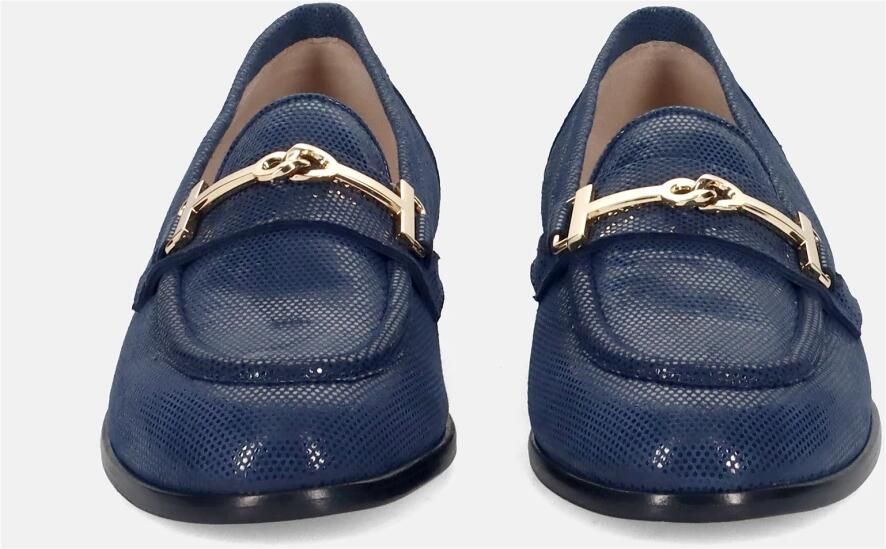 Sangiorgio Blauwe Tejus Print Leren Mocassin