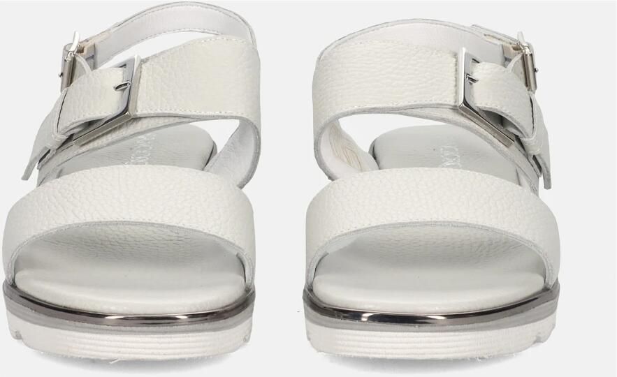 Sangiorgio Grijze Leren Sandaal Comfort Stijl