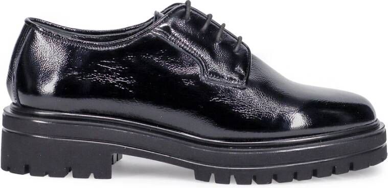 Sangiorgio Stijlvolle zwarte veterschoenen Black Dames