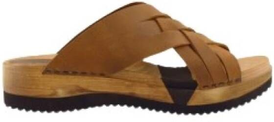 Sanita 476220 Salto Sport Klompsandalen Bruin Dames