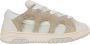 Santha Stijlvolle witte sneakers met mesh en suède Beige - Thumbnail 4