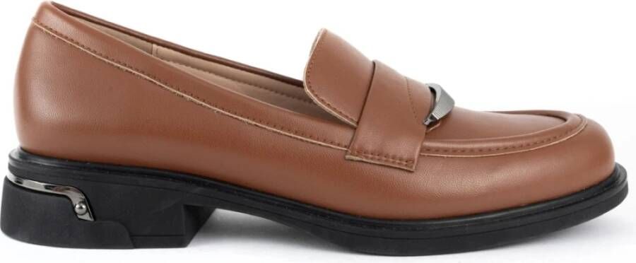 Santino Milano Bruine Elegante Gesloten Loafers