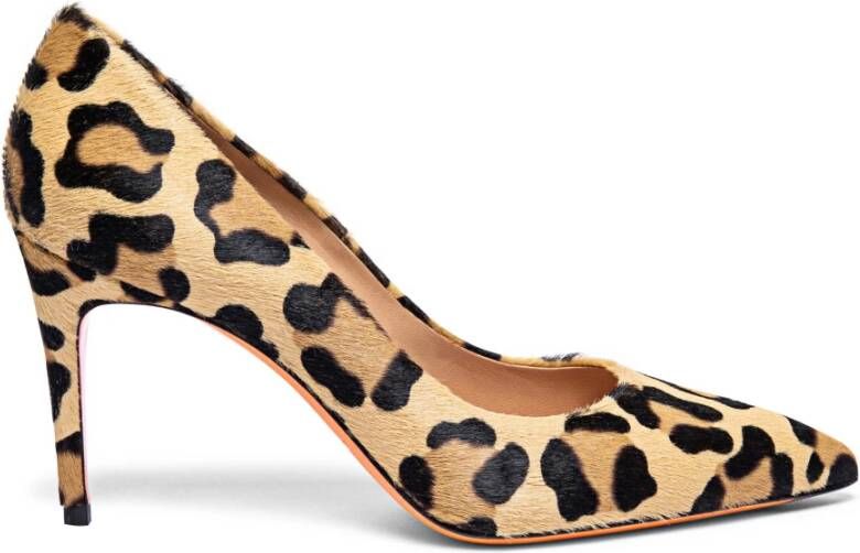 Santoni Animal-Print Cavallino Pump met Hoge Hak