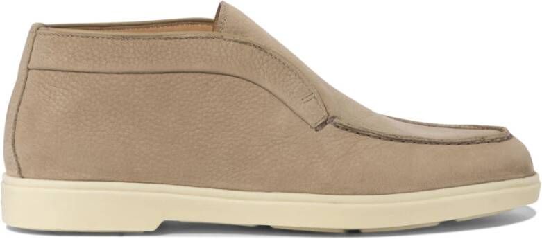 Santoni Beige Enkellaarzen Verhoog Je Stijl