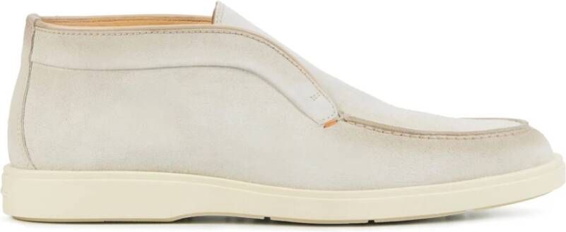 SANTONI Instappers Heren 17823 Maat: 44 Materiaal: Suède Kleur: Grijs