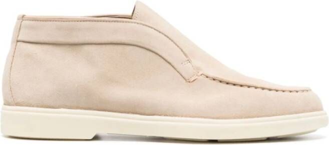 Santoni Beige Loafer Schoenen Elegante Stijl