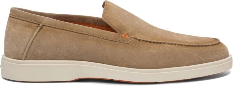 Santoni Beige Loafer Schoenen voor Mannen