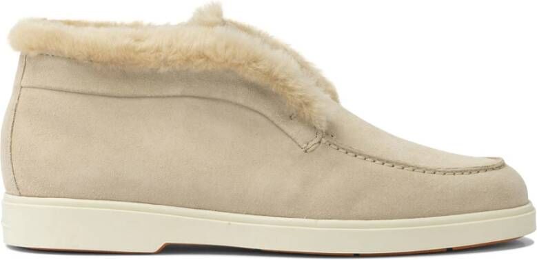 Santoni Beige Loafer Schoenen voor Vrouwen