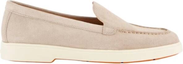 Santoni Beige Mocassin Schoenen voor Dames