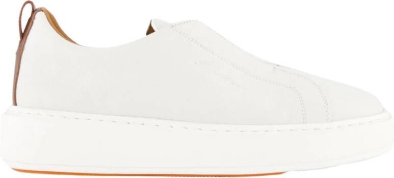 Santoni Beige Overwinning Sneaker voor Dames