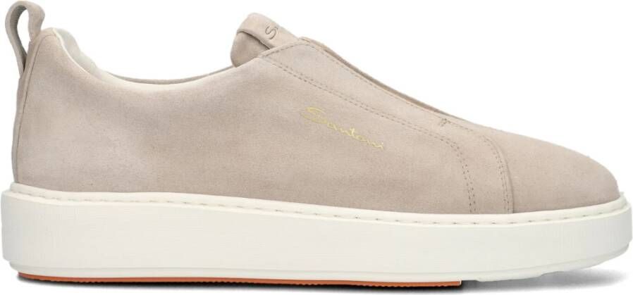 SANTONI Lage Sneakers Dames 61224 Maat: 40 Materiaal: Suède Kleur: Beige