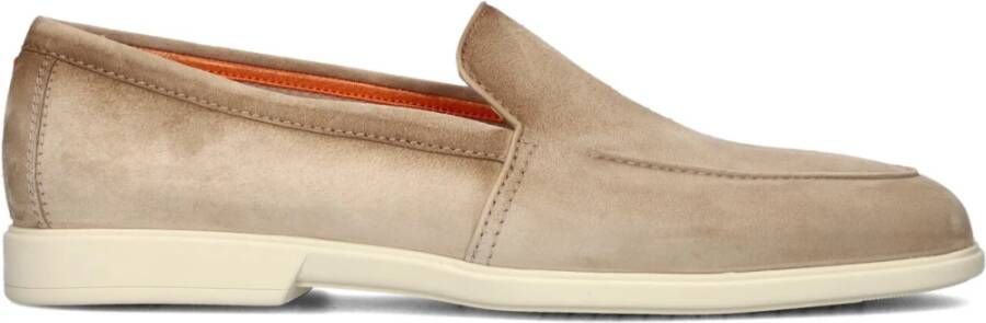 SANTONI Instappers Heren 18829 Malibu Maat: 43 Materiaal: Suède Kleur: Beige
