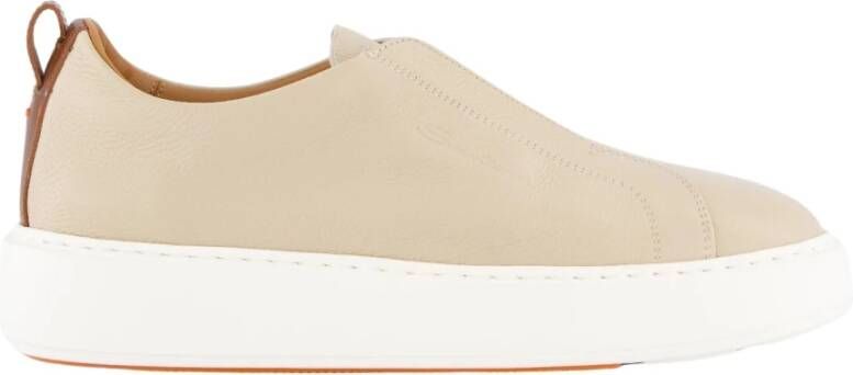 Santoni Beige Victory Sneaker voor Dames