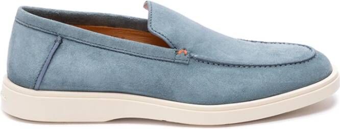 Santoni Blauwe Botanist Loafers