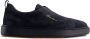 Santoni Blauwe Geborduurde Slip-On Sneakers Blue Heren - Thumbnail 1