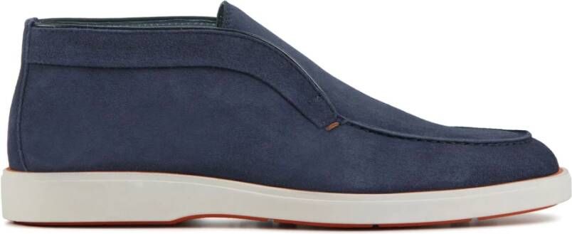Santoni Blauwe Su de Dragon Laarzen Blauw Heren Schoenen