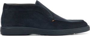 Santoni Blauwe Instapschoenen Heren Blauwe Suède Enkellaarzen Model Mgdt17823Oote Blauw Heren