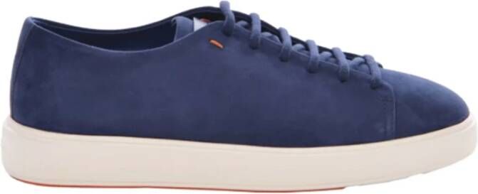 Santoni Blauwe Lage Fu57 Schoen Blauw Heren