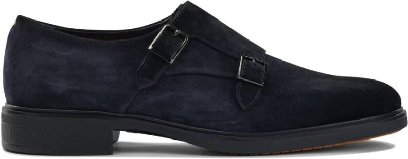 Santoni Blauwe Loafer Schoenen voor Mannen