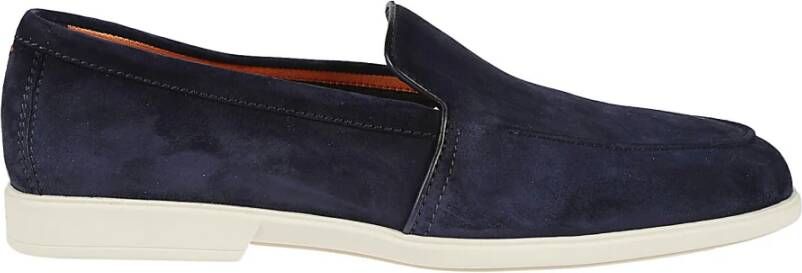 Santoni Blauwe Malibu Loafers Blue Heren