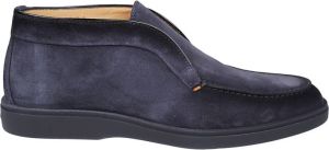 Santoni Blauwe Slip-On Enkellaarzen Blauw Heren