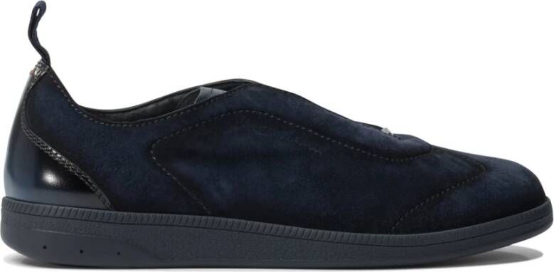 Santoni Blauwe Sneakers Minimalistische Stijl