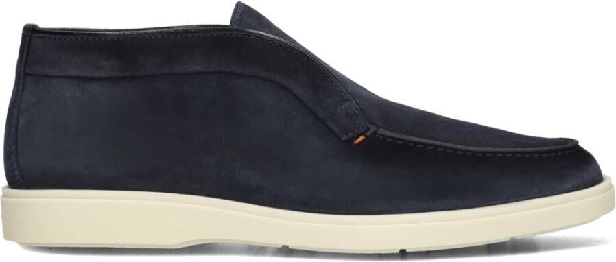 SANTONI Instappers Heren Detroit 17823 Maat: 38 Materiaal: Suède Kleur: Blauw