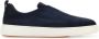 Santoni Blauwe Suède Instappers Sneakers - Thumbnail 1
