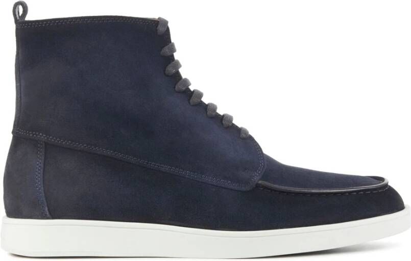 SANTONI Veterboots Heren 18235 Maat: 46 Materiaal: Suède Kleur: Blauw