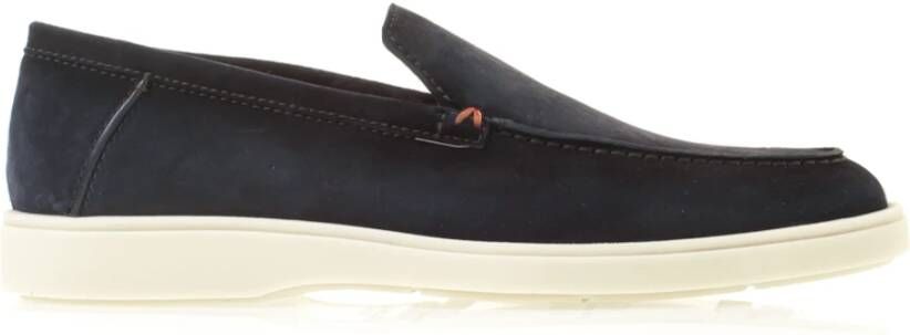 SANTONI Instappers Heren Botanist Maat: 10 Materiaal: Suède Kleur: Blauw