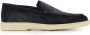 Santoni Blauwe Suède Mocassin Sandalen - Thumbnail 1