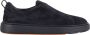 Santoni Blauwe Suède Overwinning Sneakers Vetersvrije Stijl - Thumbnail 1