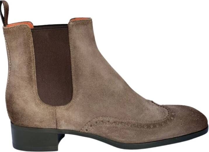 Santoni Bloemen Chelsea Laarzen Brown Dames