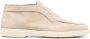 Santoni Blush Pink Suede Slip-On Loafers - Thumbnail 1