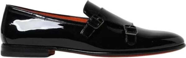 Santoni Brogue Monk Strap Loafers