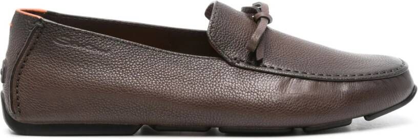 Santoni Bruin leren casual loafers