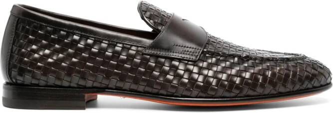 Santoni Bruin Leren Instapmodel A del Teen Schoenen