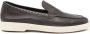 Santoni Bruin Leren Loafers met Rubberen Zool - Thumbnail 1