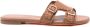 Santoni Bruin Leren Slip-On Sandalen met Gesp - Thumbnail 1