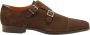 Santoni Bruin Smoke Dubbele Gespschoen Brown Heren - Thumbnail 1