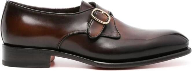 Santoni Bruine Degrade Hak Suède Pumps Brown Heren
