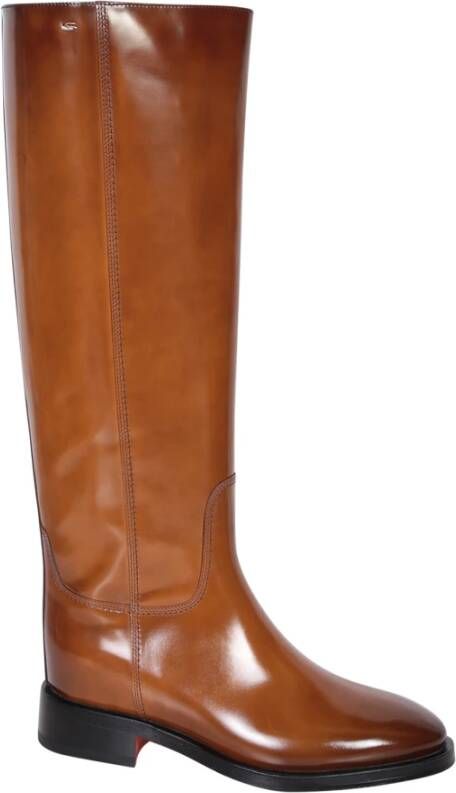 Santoni Bruine Enkellaarsjes
