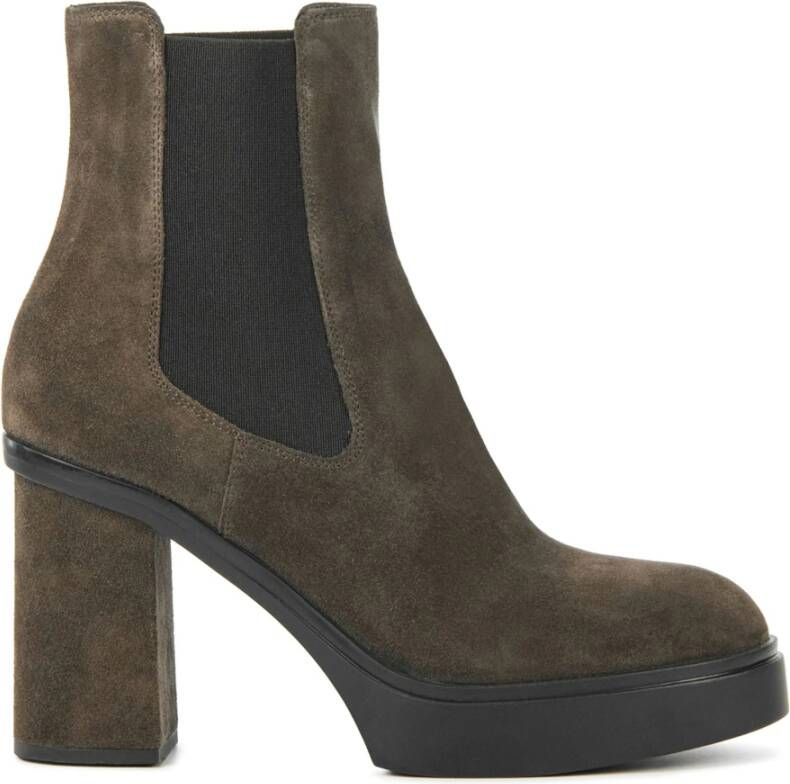 SANTONI Enkellaarsjes Dames 70512 Sue Maat: 37 5 Materiaal: Suède Kleur: Bruin