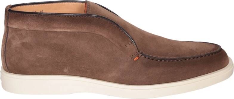 SANTONI Instappers Heren 17823 Maat: 43 5 Materiaal: Suède Kleur: Bruin