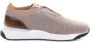 Santoni Bruine Gebreide Panel Sneakers - Thumbnail 1