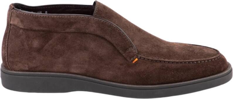 Santoni Bruine Instap Platte Schoenen Brown Heren