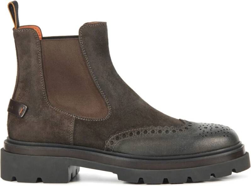 Santoni Bruine Laarzen Brown Heren