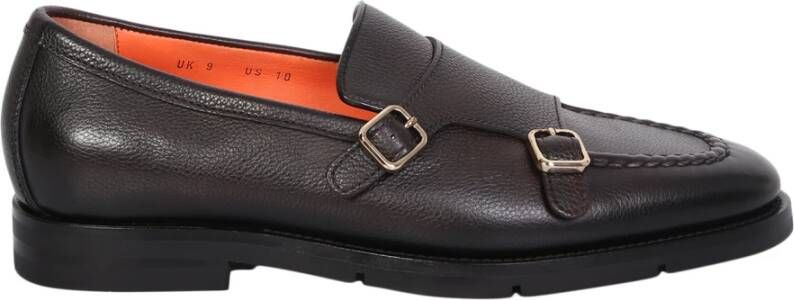 Santoni Bruine Loafer Monkstrap Schoenen